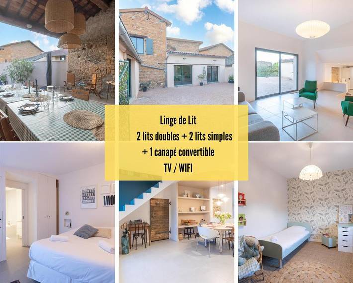 Location de vacances pour 8 personnes, avec terrasse à Lacenas - 2
