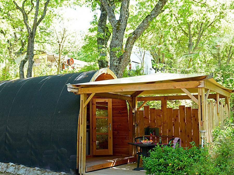 Camping Tikayan Rives du Lac de Sainte Croix - Accommodation 2 persons - Pod Cabane. Eco in Bauduen, Brignoles region