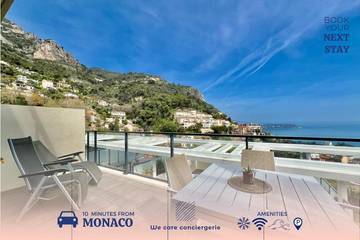 Gîte pour 4 personnes, avec piscine et balcon à Beausoleil