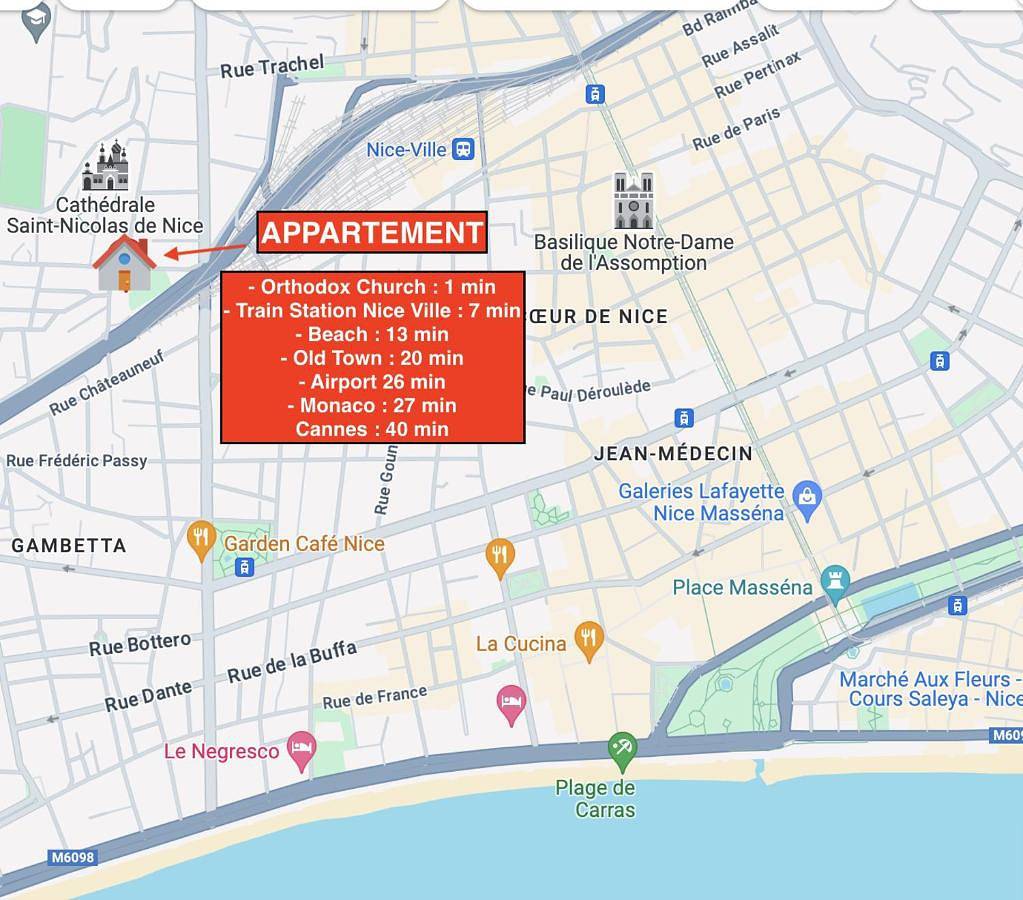 Appartement entier, Studio rénové au centre ville (15 min de la plage) in Nice, Côte méditerranéenne (France)