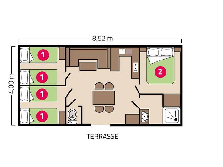 Bungalow für 6 Personen, mit Sauna und Kinderpool in der Charente-Maritime - 4