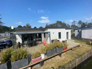 Ferienpark für 6 Personen, mit Ausblick und Terrasse sowie Pool, mit Haustier in der Normandie