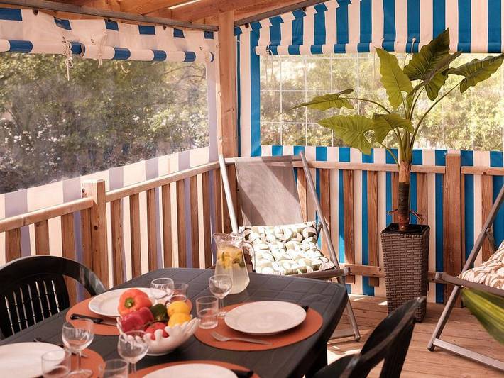 Camping L'Orée de l'Océan - Mobilheim 4 personen - Cottage Confort 2 Zimmer in Landevieille, Loire-Tal