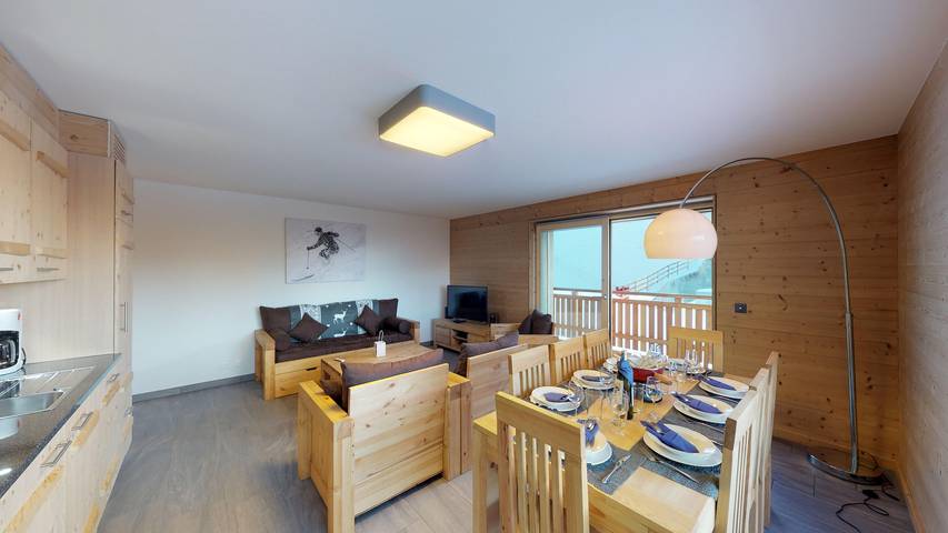 Gîte pour 8 personnes, avec balcon à Veysonnaz