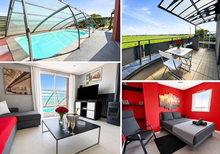 Location de vacances pour 6 personnes, avec Balcon et Terrasse ainsi que Jardin et Piscine à Aigrefeuille-sur-Maine - 2