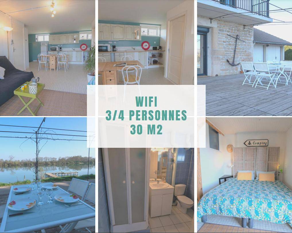 Appartement entier, Cabana & Voie Bleue - Bord de Saône in Saint-Martin-Belle-Roche, Région de Mâcon