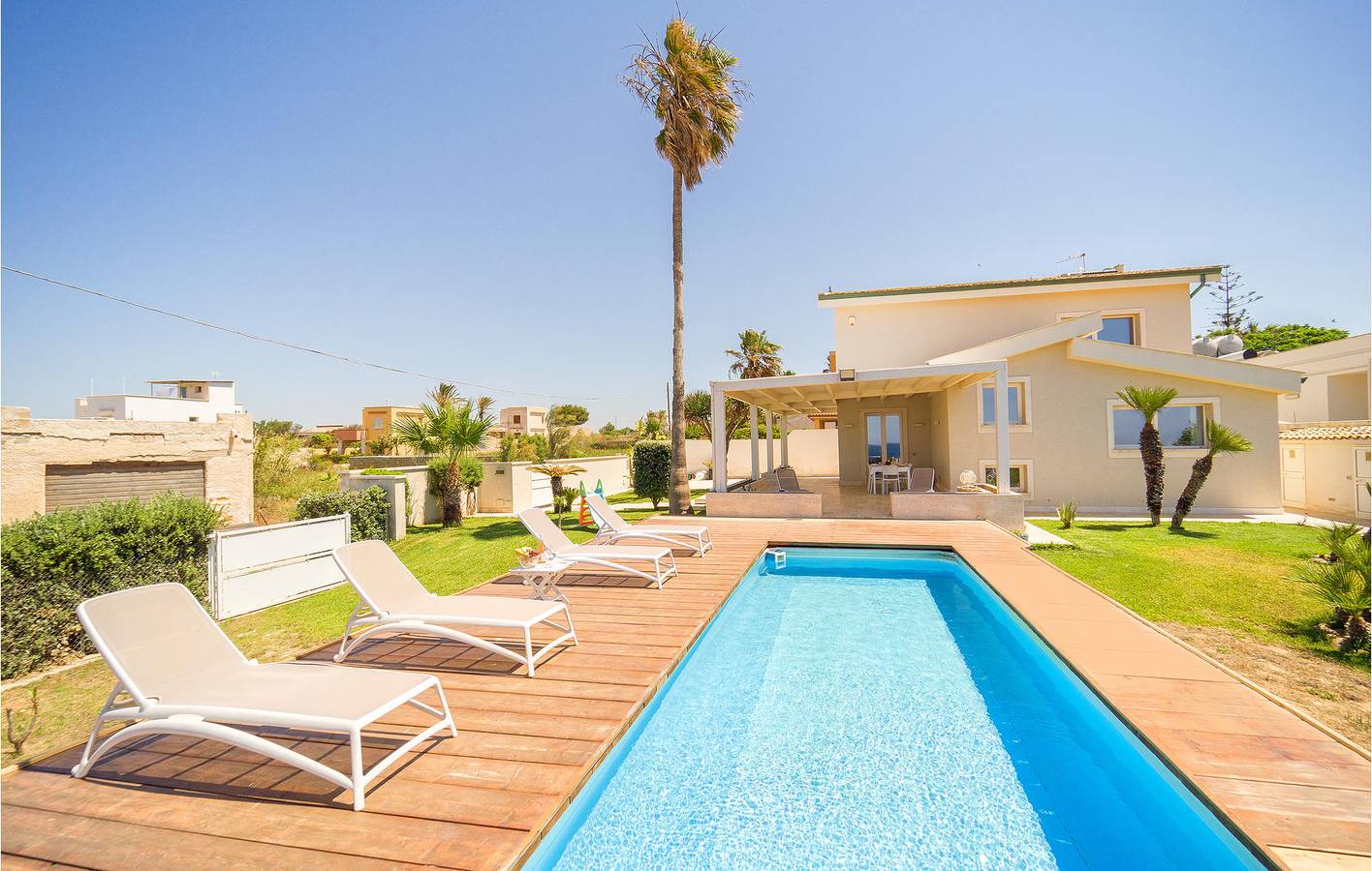 Apt mit Meerblick, Klimaanlage, Pool und Terrasse (34 Zeichen) in Mazara del Vallo und Umgebung, Trapani Provinz