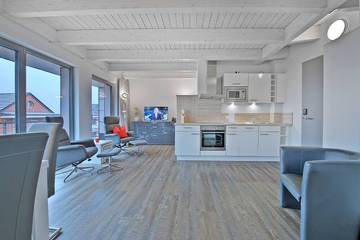 Ferienwohnung für 4 Personen, mit Balkon und Sauna sowie Pool in Drochtersen