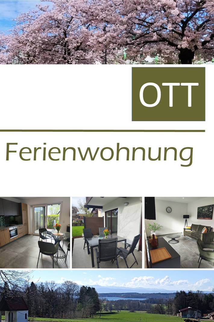 Ferienwohnung für 4 Personen, mit Terrasse und Balkon/Terrasse am Chiemsee