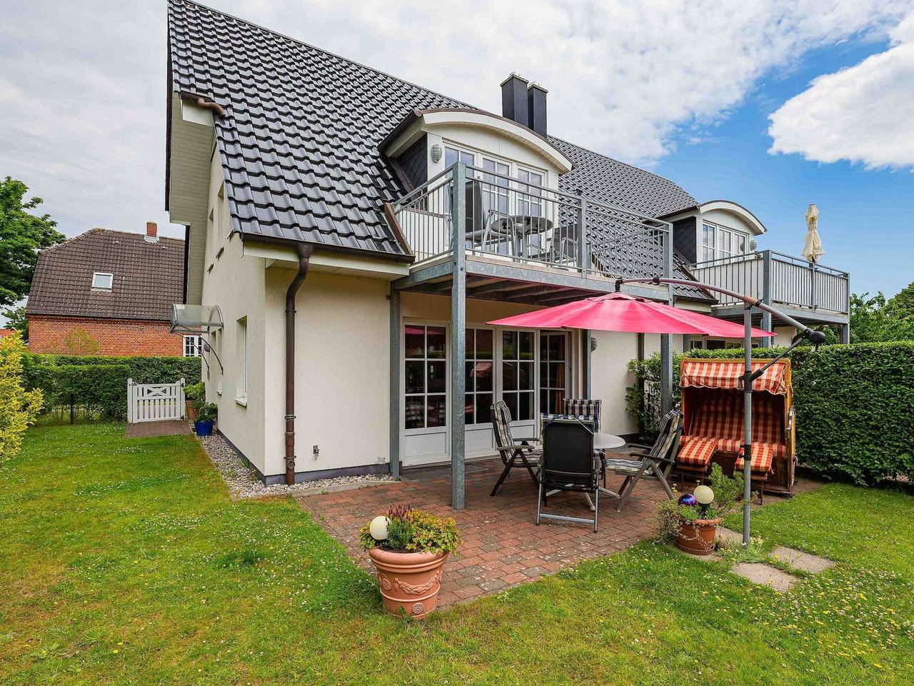 Ganze Ferienwohnung, Südterrasse - Südterrasse in Wyk auf Föhr (Stadt), Wyk auf Föhr
