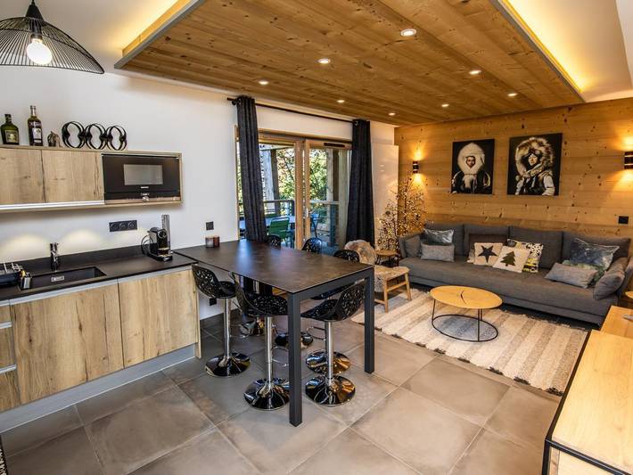 Gîte pour 8 personnes, avec Balcon ainsi que Terrasse et Sauna dans Arc 1800