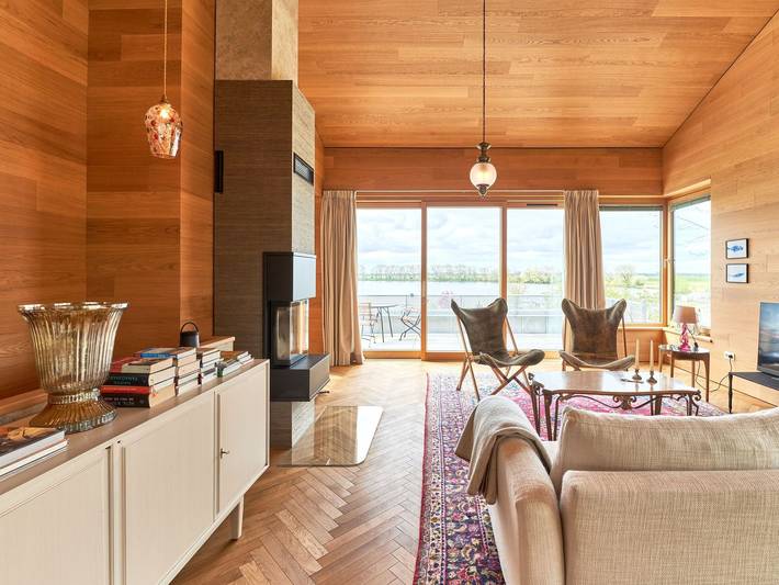 Ferienwohnung für 2 Personen, mit Seeblick und Ausblick sowie Garten und Balkon, kinderfreundlich in Süderstapel