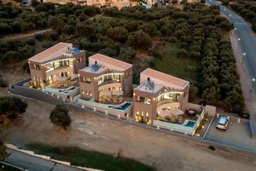 Ferienhaus für 6 Personen, mit Garten und Pool sowie Ausblick in Plakias