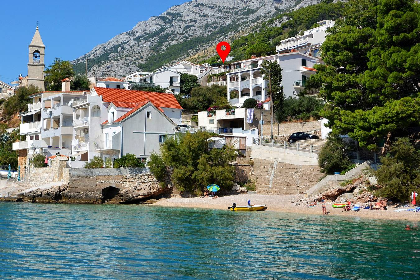 Ganze Wohnung, 2-Zimmer-Ferienwohnung mit Terrasse und Meerblick Pisak, Omis A-7521-a in Pisak, Omis-Riviera