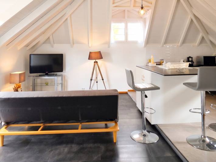 Entire studio, Bright studio with sea view in Baillif – 45 sqm + Terrace in Baillif, Guadeloupe (Caribbean)