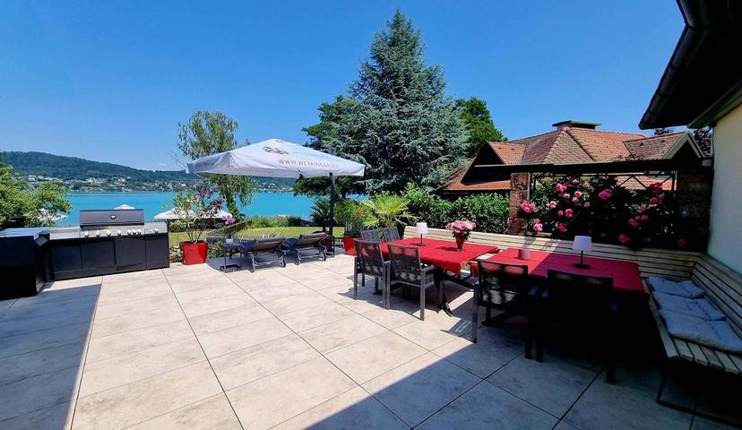 Ferienhaus für 18 Personen, mit Pool und Garten sowie Seeblick und Sauna, mit Haustier am Wörthersee - 2