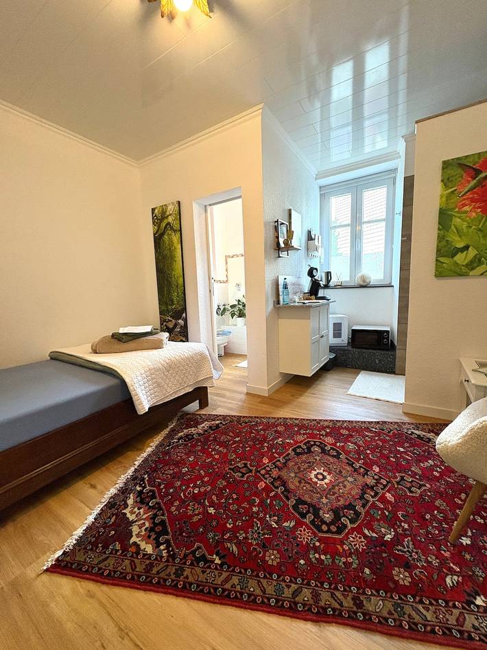 'Einzelzimmer Ahorn, Natur, Wellness' mit Privatterrasse, privatem Garten und Wlan in Unzhurst, Ottersweier