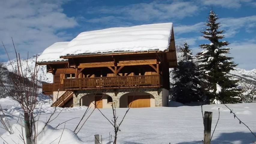 Chalet pour 12 personnes, avec Balcon ainsi que Terrasse et Vue à Puy-Saint-Vincent