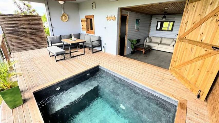 Appartement de vacances pour 5 personnes, avec jardin et piscine