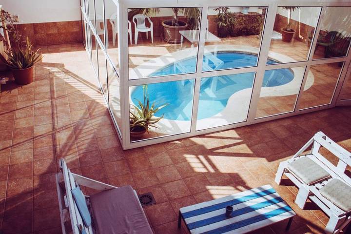 Auberge pour 2 personnes, avec Terrasse ainsi que Jardin et Piscine à La Jaca