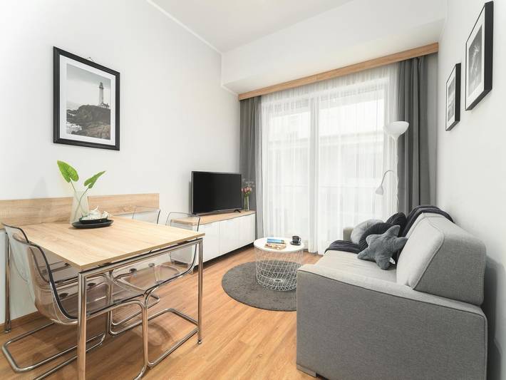 Ferienwohnung für 4 Personen, mit Balkon und Whirlpool sowie Sauna in Pobierowo