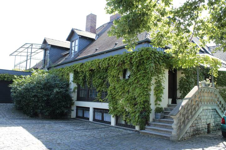 Ganze Wohnung, Landhaus Schmitt - Ferienwohnung Libelle mit kleinem romantischen Balkon, mit Blick in die Weinlaube in Sommerach, Fränkisches Weinland
