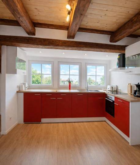 Ferienwohnung für 6 Personen, mit Terrasse und Garten sowie Ausblick in Eggolsheim