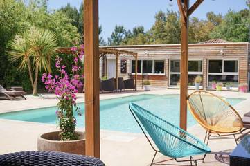 Hôtel pour 2 personnes, avec jardin et piscine à Ondres