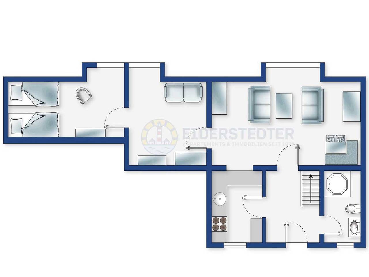 Ganze Ferienwohnung, Wohnung 10 Witthohn (Id 049) - Wohnung 10 Witthohn (Id 049) in St. Peter-Ording, Eiderstedt