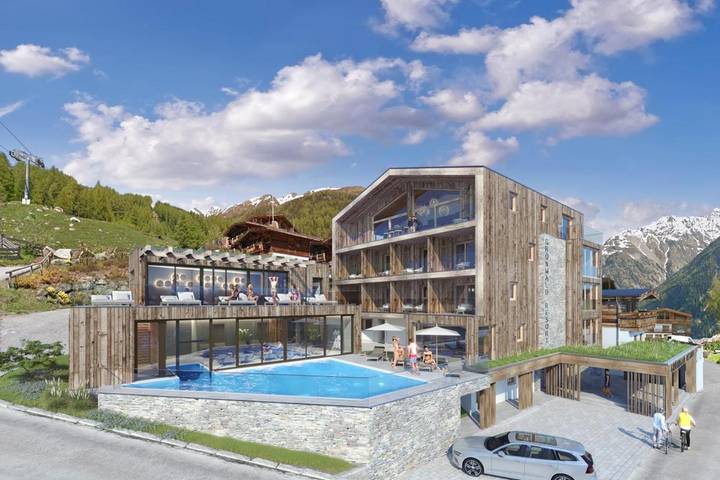 Apartmenthotel für 5 Personen, mit Garten und Ausblick sowie Pool und Sauna, kinderfreundlich in Sölden (Österreich)