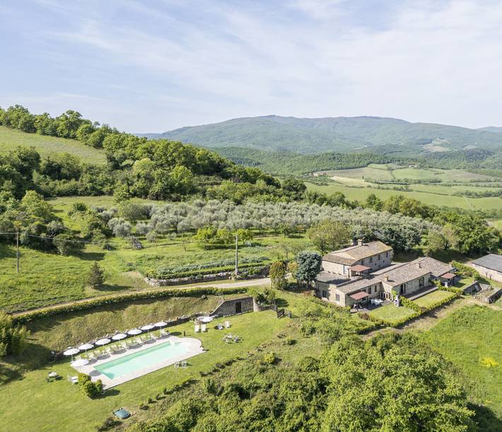 Gîte pour 8 personnes, avec jardin et piscine à Radicondoli