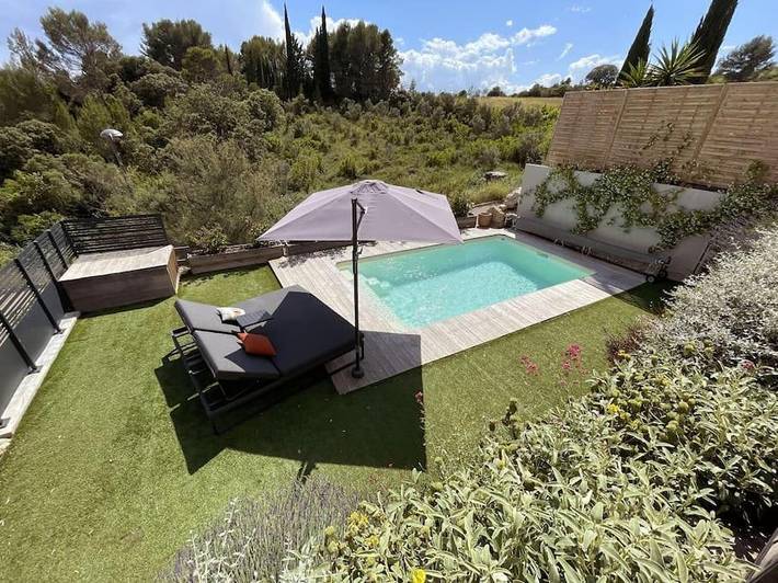 Location de vacances pour 8 personnes, avec vue ainsi que jardin et piscine, animaux acceptés à Combaillaux - 3