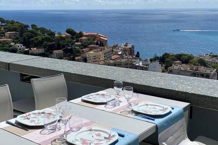 Appartement de vacances pour 2 personnes, avec Balcon et Terrasse ainsi que Jardin et Piscine