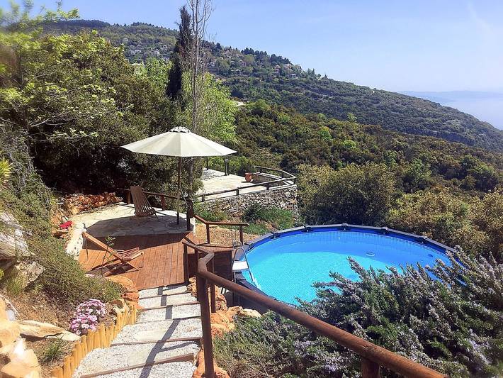 Ferienhaus für 10 Personen, mit Balkon und Terrasse sowie Garten und Pool am Pilion