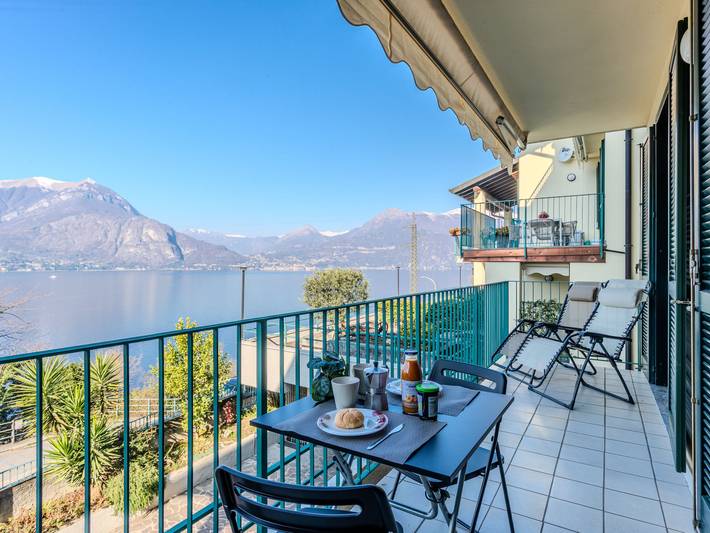 Ferienwohnung für 4 Personen, mit Balkon und Garten sowie Seeblick