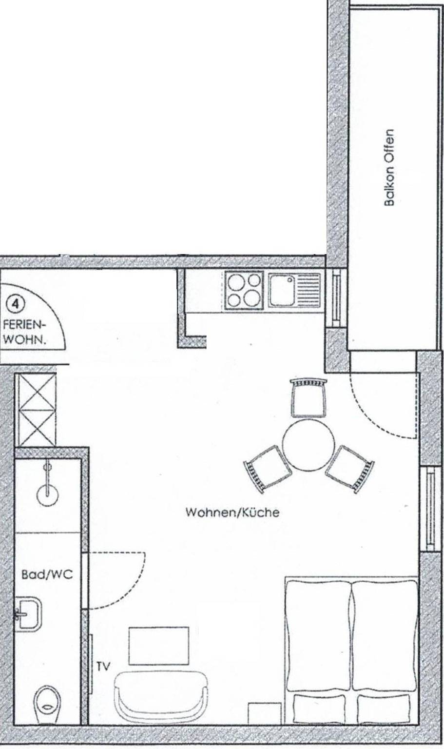 App. Eisenbreche - Wohnschlafraum - Balkon, foto 10