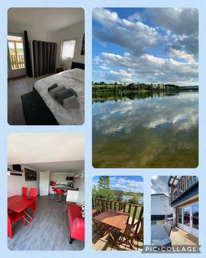 Vakantiewoning voor 3 personen, with Balkon and Terras as well as Tuin and Uitzicht op het meer in Haute-Marne