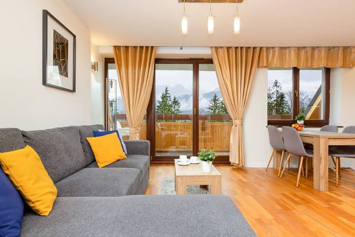 Apartament wakacyjny dla 4 osób, z ogród i balkon, Dla rodziny w Kościelisko