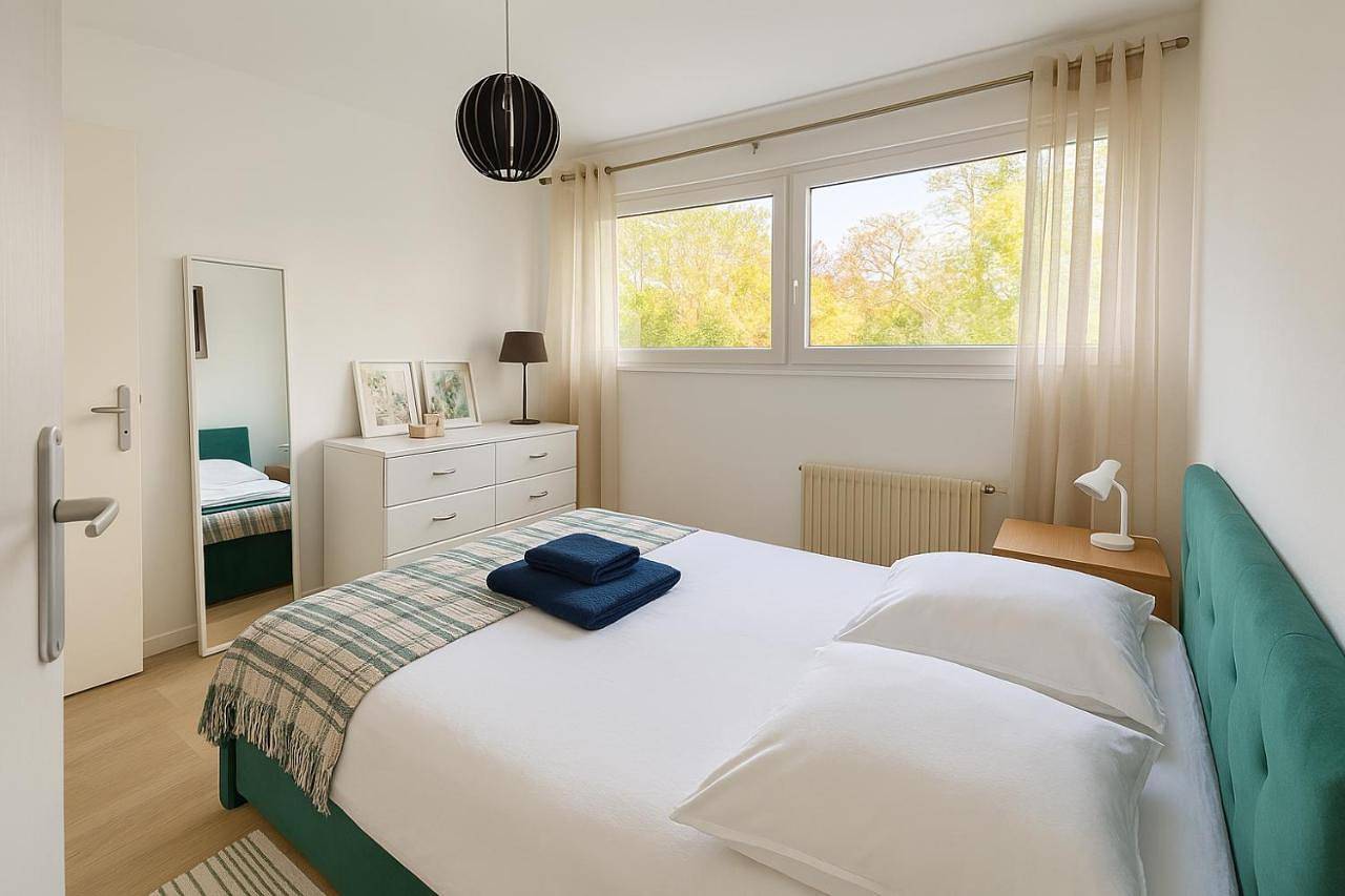 Appartement entier, Apartment with Garden View in Vaux-le-Pénil, Seine-et-Marne