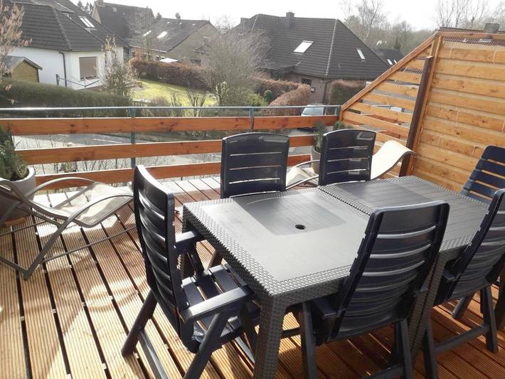 Ferienwohnung für 6 Personen, mit Garten und Sauna sowie Ausblick