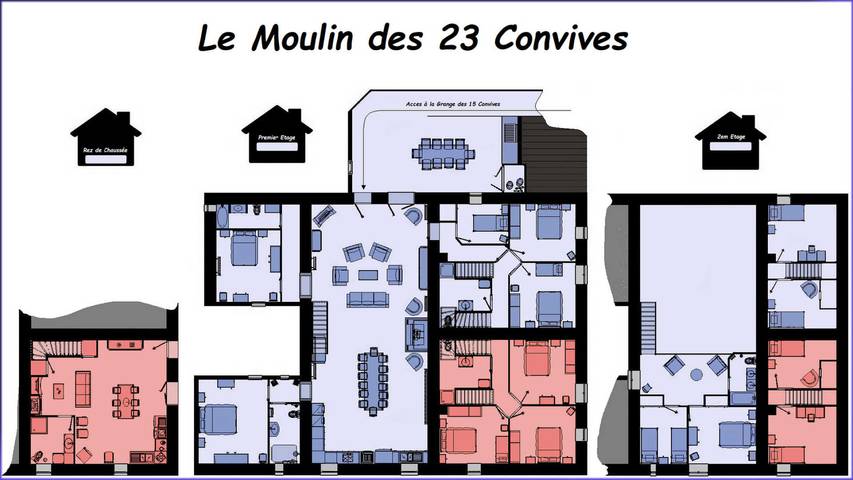 Gîte für 23 Personen, mit Terrasse und Pool in Frankreich - 3