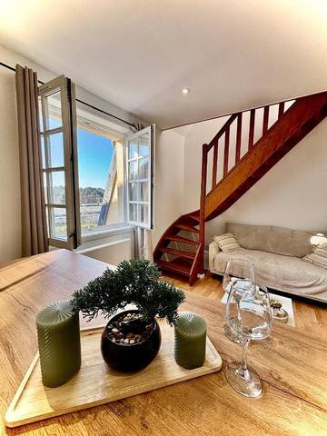 Gîte pour 4 personnes, avec vue et piscine à Condette