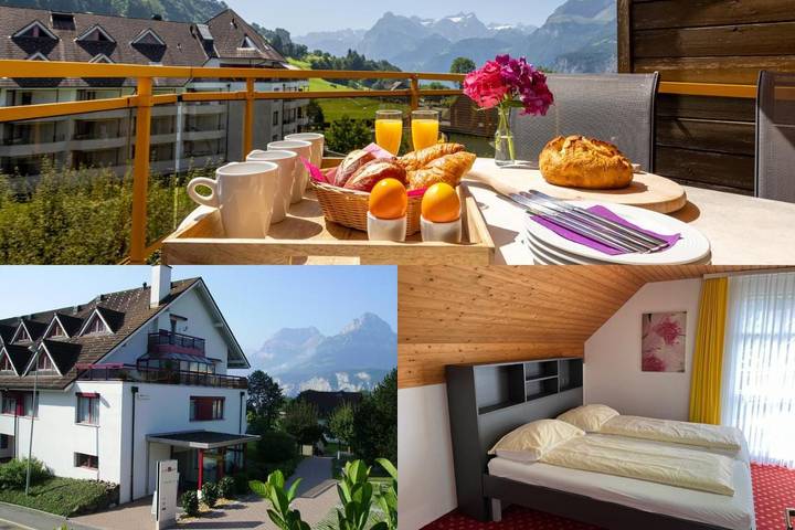 Ferienhaus für 6 Personen, mit Balkon und Whirlpool sowie Terrasse und Garten in Schwyz