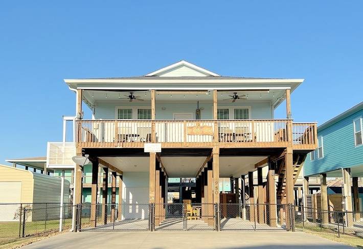 Vacation house for 9 people, with terrace in Crystal Beach TX (US)