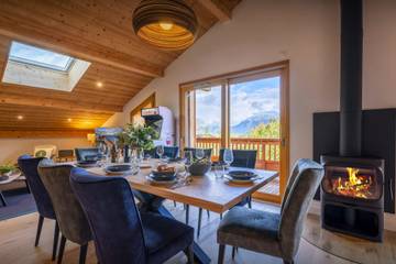 Gîte pour 9 personnes, avec balcon, adapté aux familles à Combloux