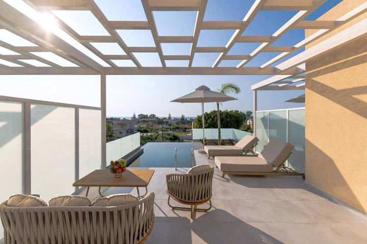 Gîte pour 2 personnes, avec balcon ainsi que piscine et vue dans Acharavi - 2