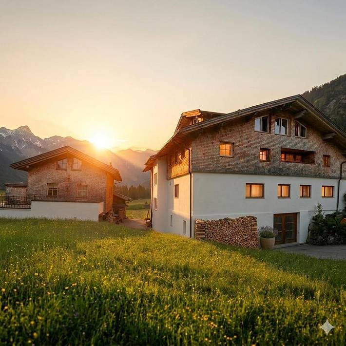 Ferienwohnung für 4 Personen, mit Ausblick und Balkon in Grän