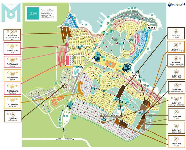 Camping pour 5 personnes, avec jardin et piscine ainsi que bassin pour enfant et vue à Funtana - 2