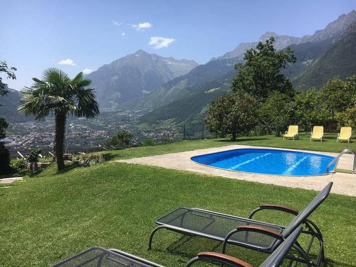 Appartamento vacanze per 3 persone, con panorama e giardino nonché piscina - 1