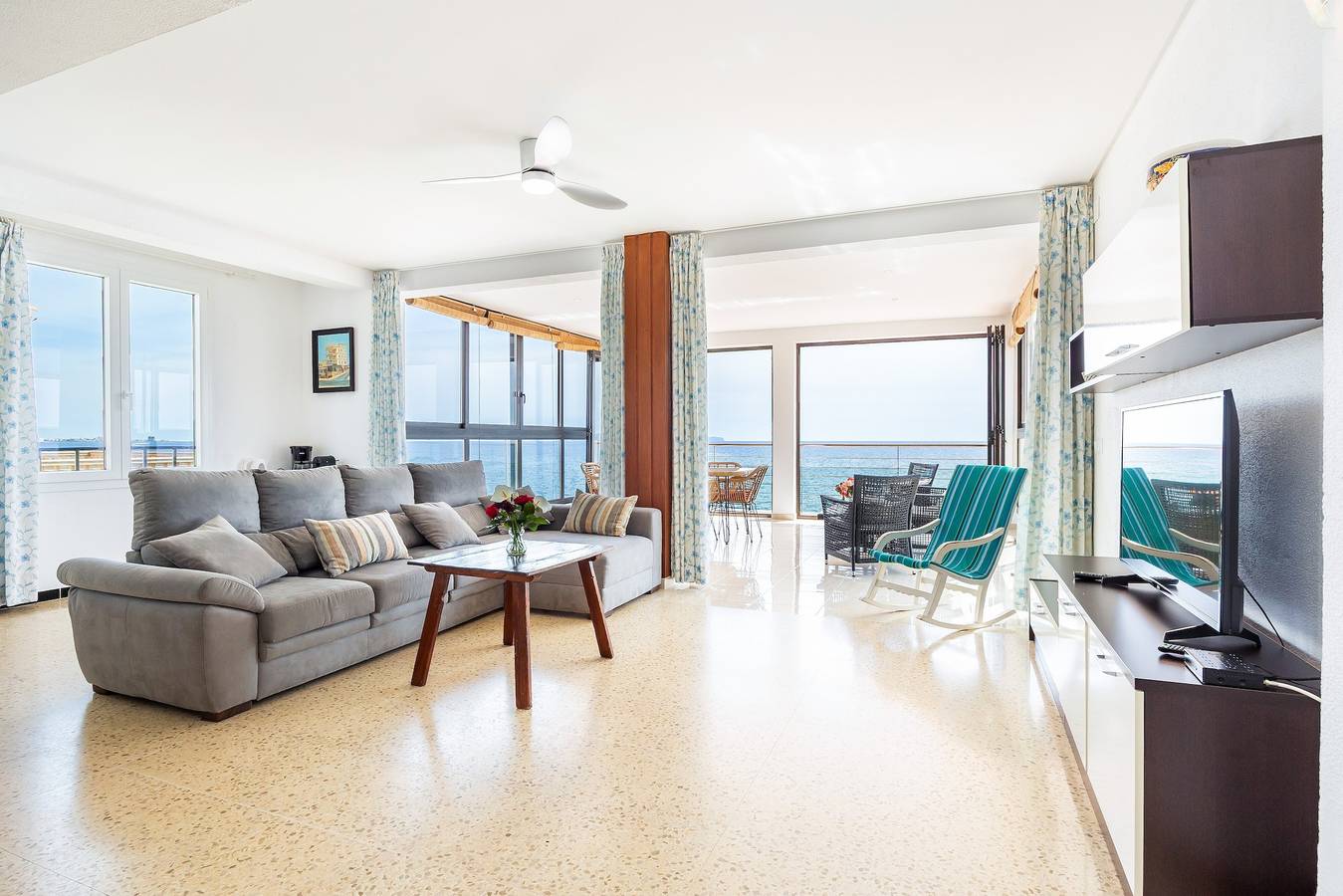 Ganze Wohnung, Ferienwohnung 'Brisas Vista Mar' mit Meerblick, Wlan und Klimaanlage in Es Trenc, Campos
